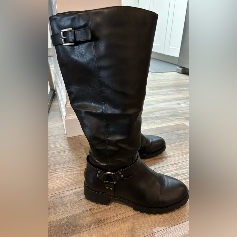 Wide width knee high boots